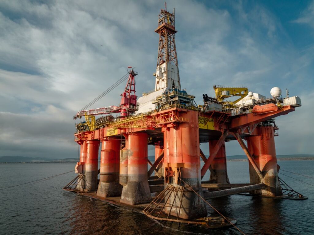 Oil and Gas rig in the water